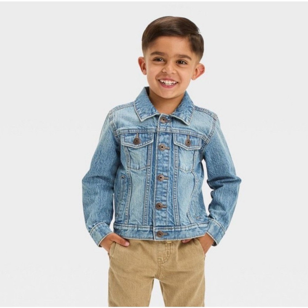 Oshkosh B’gosh Kids Denim Jacket Size 3T Blue 100% Cotton Classic Trucker Style